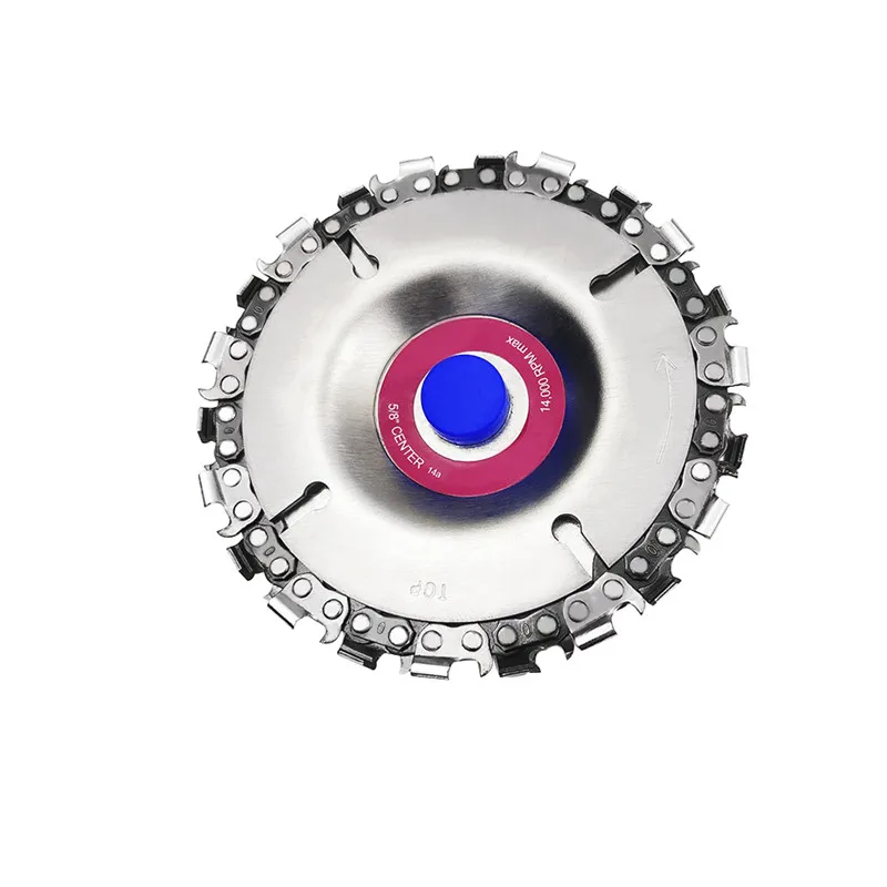 

1Pcs 4'' Woodworking Chain Plate Angle Grinding Chain Wheel Wood Carving Disc 22 Tooth for 100/115mm Angle Grinder