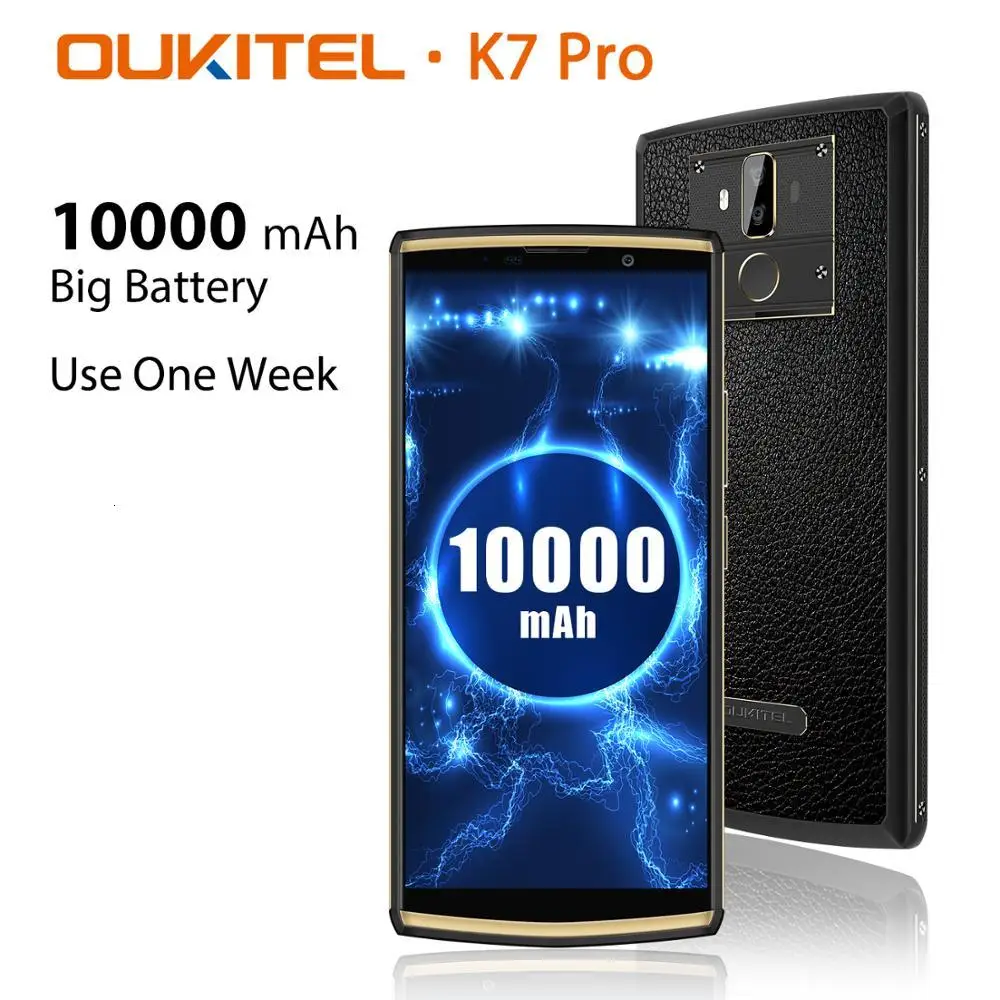 OUKITEL K7 Pro 6 0 &quot10000 мАч android 9 4G смартфон MT6763 Octa Core 4 Гб 64 быстрая зарядка отпечатков
