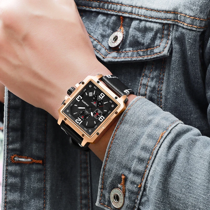 

2021 AKDPN New Mens Watches Fashion Casual Waterproof Quartz Wrist Watch Top Brand Luxury Stainless Steel Sport Male Clock