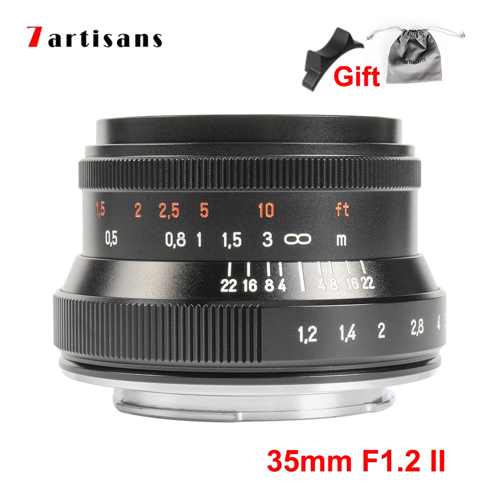 7 Объектив для портретной камеры 35 мм F1.2 II MF APS C Fuji X/Sony E/Canon EOS M/Nikon Z/ M4/3 Mount Camera