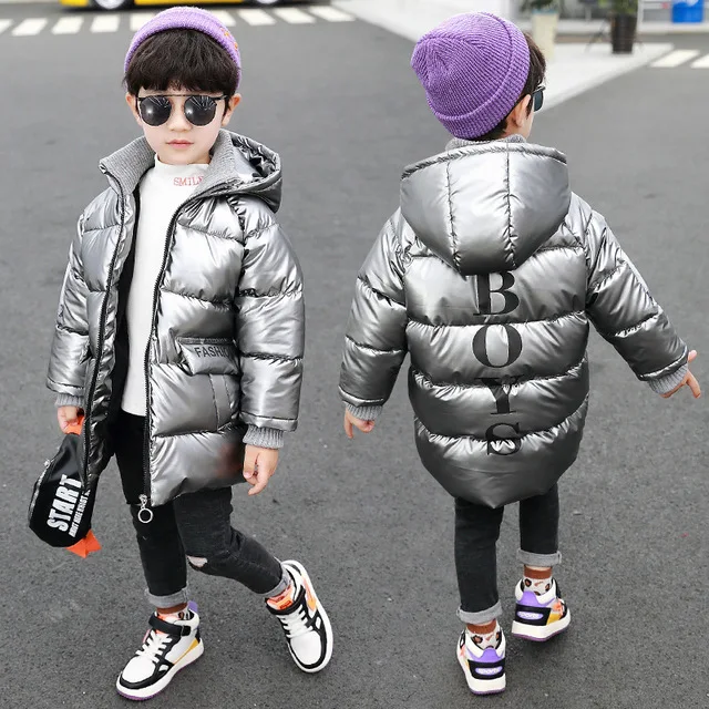 

Rlyaeiz 2019 Kids Winter Jackets for Boys Parka Coats Fashion Glossy 80% Down Boys Jackets Outerwear Children Clothes Age 3-9Y