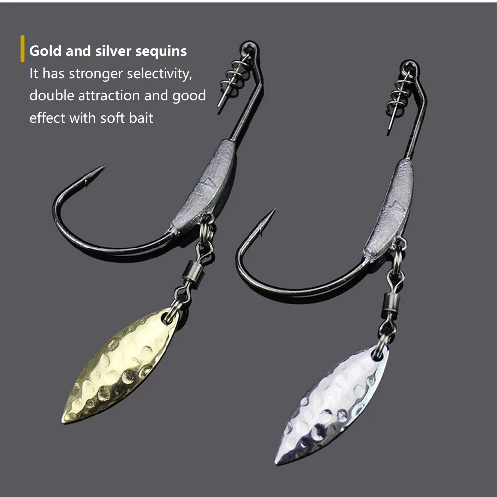 Офсетная печать бронзовых морских рыболовных крючков 4g 5g 7 г крючок с ложкой