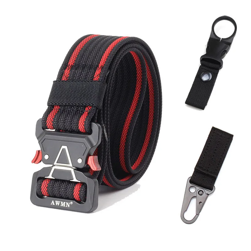 Army Military Tactical Belt New Outdoor 125cm Cobra Alloy Buckle Nylon Casual Combat Belt Men Women Training Belt AE103