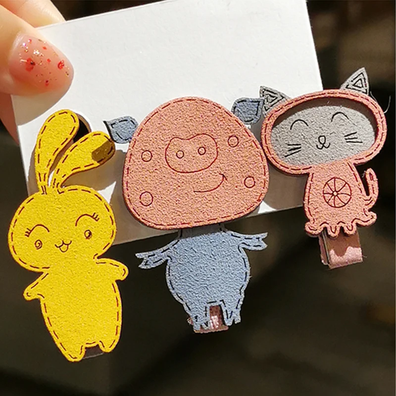 1 шт. заколки для волос с героями мультфильмов девочек безопасный головной убор