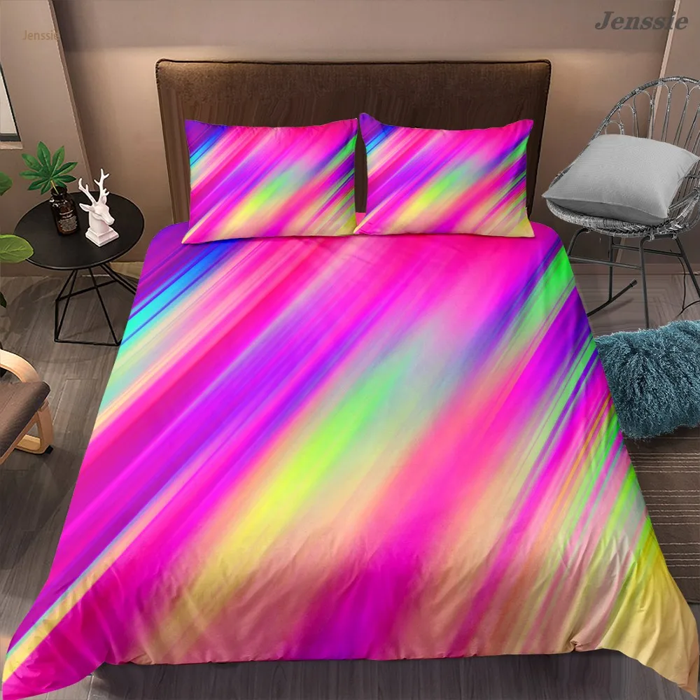 3D Rainbow On The Cloud Duvet Cover Set Single Double Bedding Boys Girls Bedspreads Scenery Comforters Luxury Quilt Covers | Дом и сад