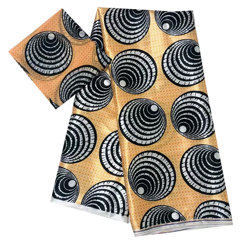 4 ярда audel ткань + 2 шифон имитация шелка цифровой печати Анкара Африканский Воск