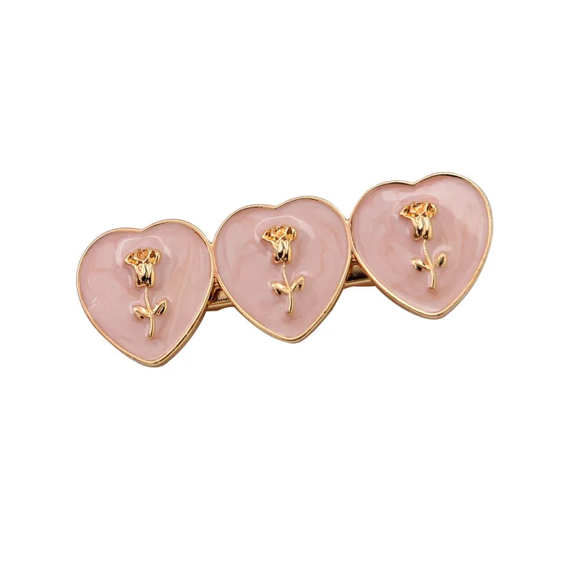 Модные аксессуары 6 шт./лот металлическая эмалированная заколка с цветком розы