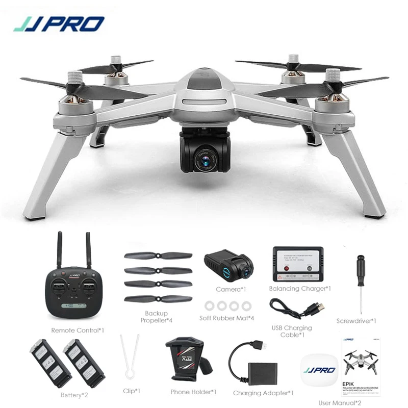 X5 With 2 Battery Бесплатные Подарки! JJRC JJPRO X5 5G GPS WIFI FPV С Камерой HD 1080P Max. 18 мин. Следуйте За Мной Дрон Со Стабилизацией Высоты Радиоуправляемый Дрон Квадрокоптер RTF - Цвет: X5 With 2 Battery