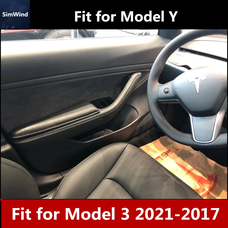 Подлокотник для автомобильной двери Tesla 17 21 Model 3 мягкая кожаная Подушка на