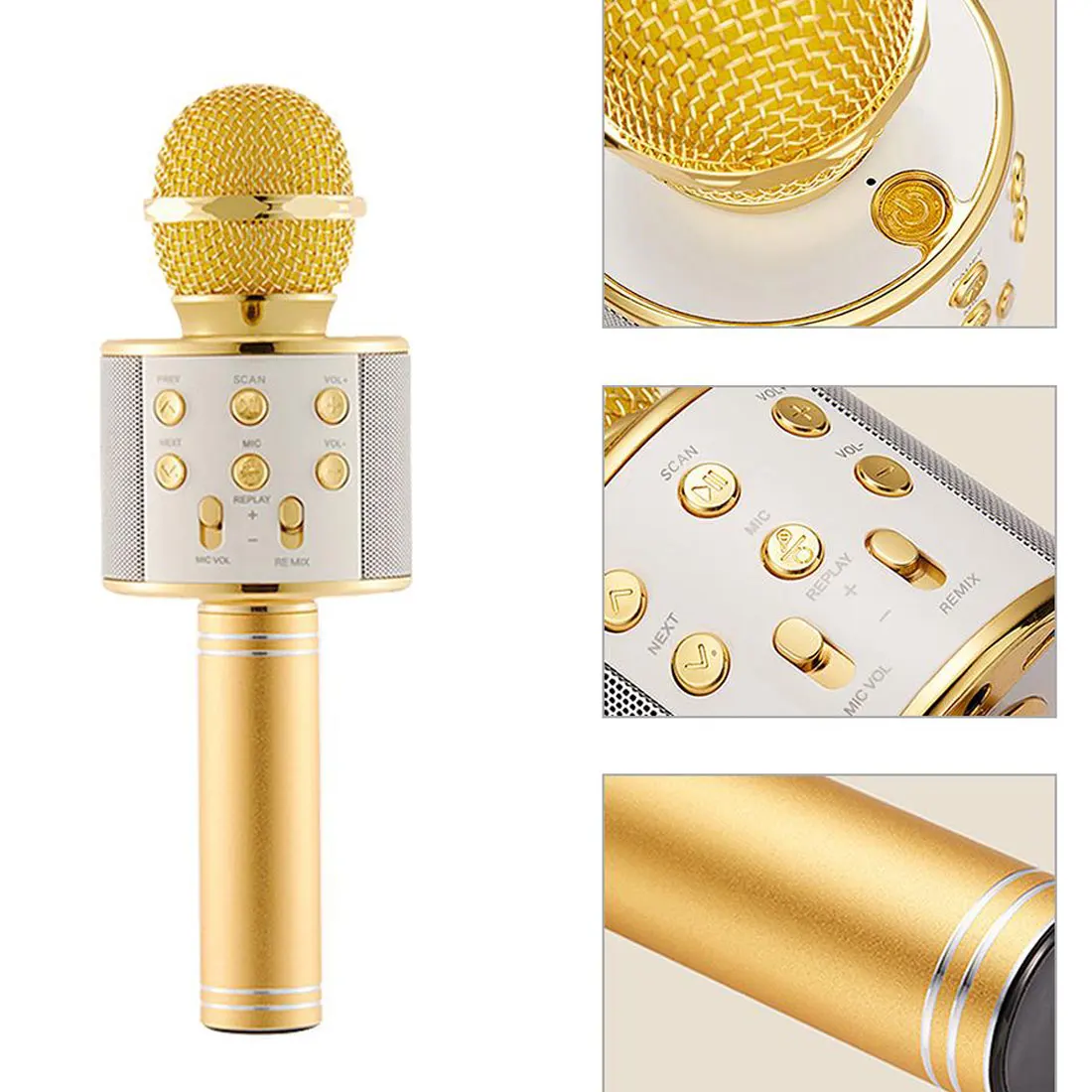 Дети Караоке микрофон аудио беспроводной bluetooth микрофон мобильный телефон караоке устройство живой артефакт