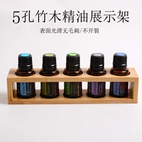 1pc essential oil wooden display stand 5 hole essential oil storage rack smooth for doterra essential oils perfume bottle holder