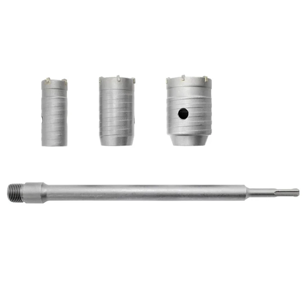 

Wall Concrete Hole Set Electric Alloy Hollow Core Drill Bit with 350mm Round Handle for Cement Stone Wall Air Conditioner (Silve