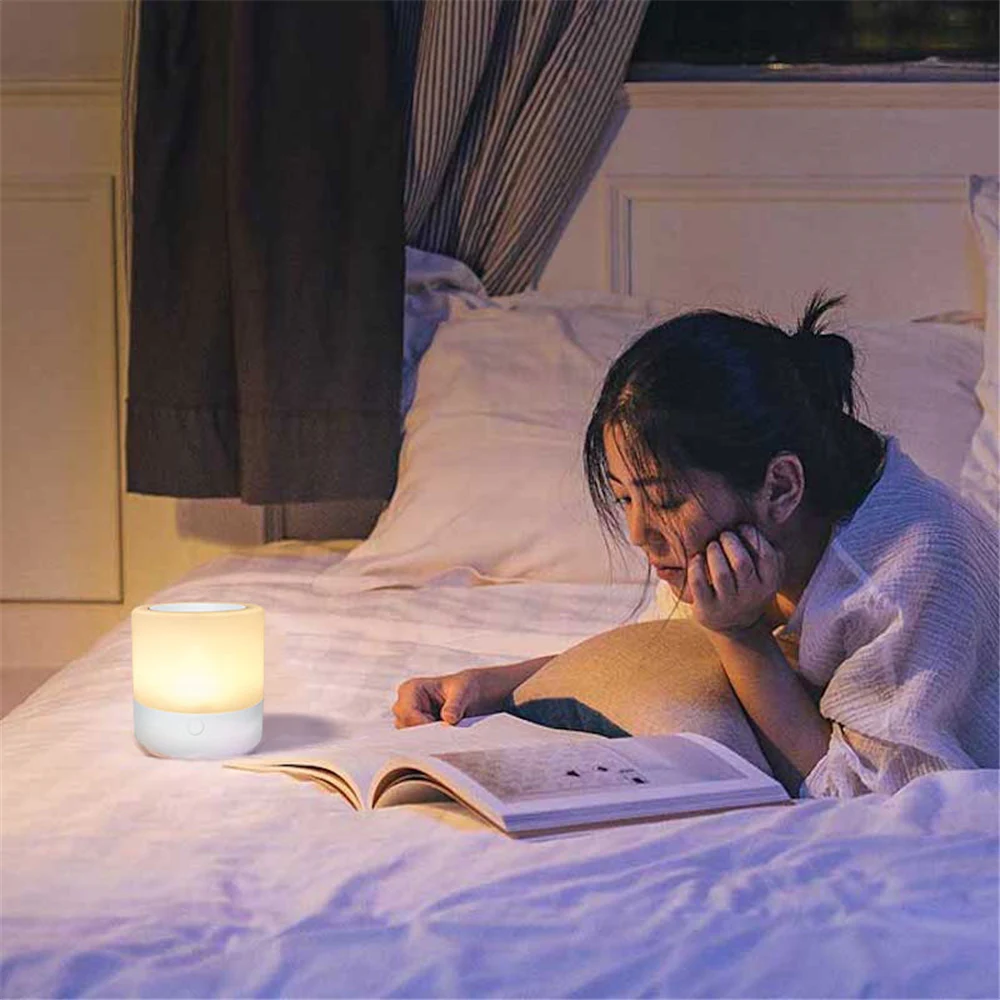 

Bedside Lamp Touch Sensor LED Night Lamps Adjustable For Bedroom 7 Colors Light-Adjustable With Dimmable Light