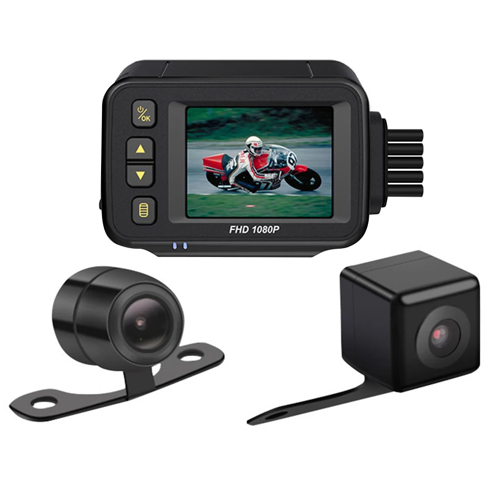

MT30A Waterproof Motorcycle Dash Cam 720P HD Motorbike Dashcam Loop Recording G Sensor Parking Monitor DVR + Rear View Camera