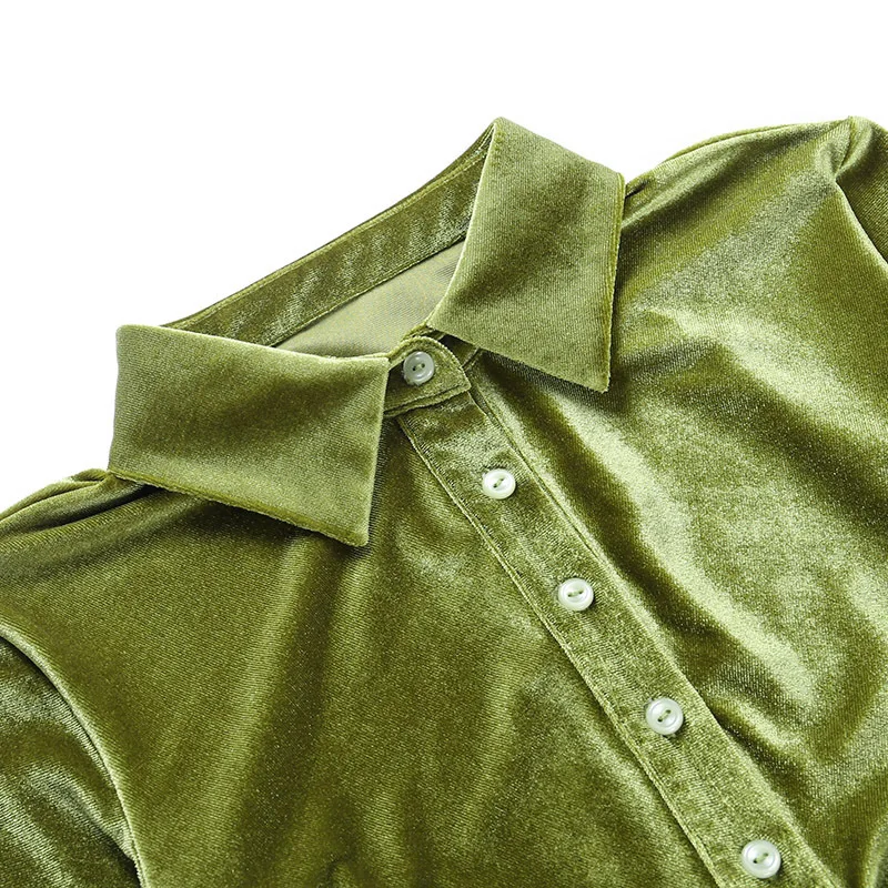 

Dresses For Woman Party Casual Autumn Ruched Long Sleeve Mini Dress Black Bodycon Turn Down Collar Sexy Button Slim Female 2021