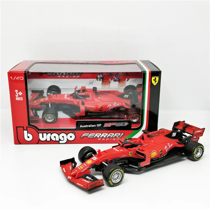 BBurago F1 весы 1:43 RedBull AMG W05 W07 SF71H SF70H SF16 RB13 RB14 RB15 SF90 литья под давлением гоночный автомобиль модель Машинки Игрушки - Цвет: SF90 Nr5 S.Vettel