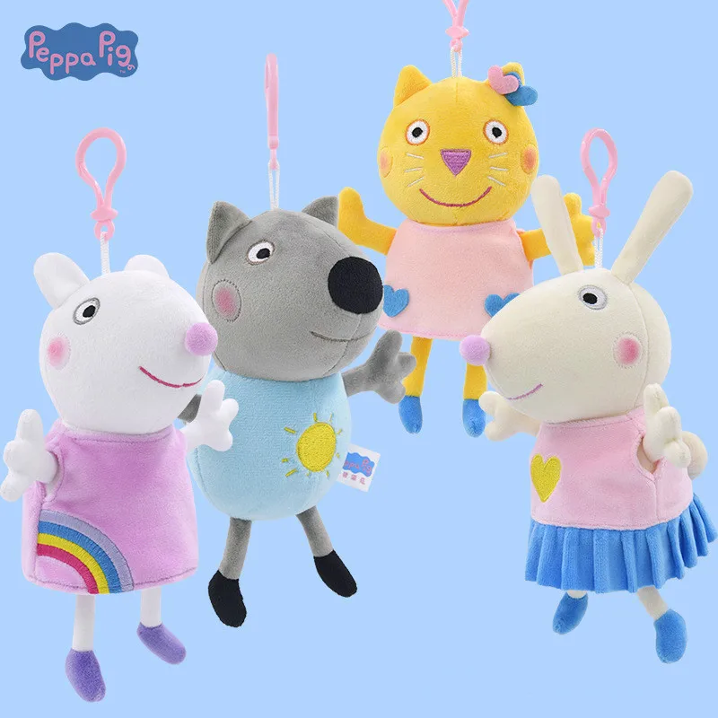 19 см оригинальная плюшевая игрушка Свинка Пеппа 8 друзей серия котенок кролик