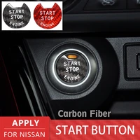 carbon fiber accessories engine start stop push button cover sticker for nissan infiniti q50 60 70l qx30 60 80 etc