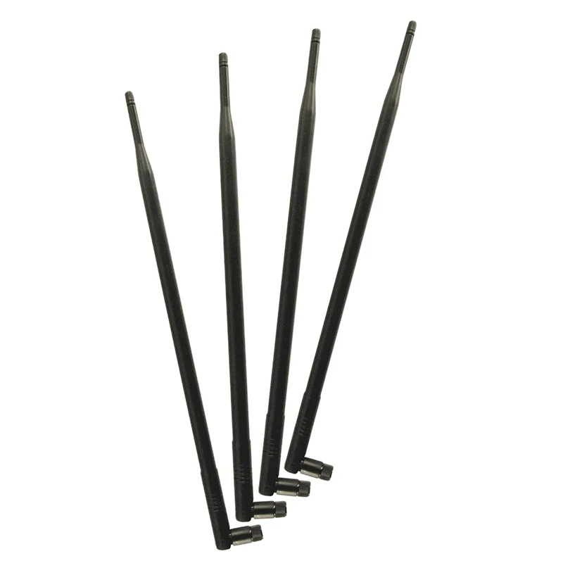 

4 Pcs of Universal 9DBi Wi-Fi 2.4/5GHz Dual-Band RP-SMA Male Antennas Extension for IP Wireless Security Camera Router