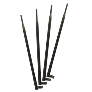 4 Pcs of Universal 9DBi Wi-Fi 2.4/5GHz Dual-Band RP-SMA Male Antennas Extension for IP Wireless Security Camera Router