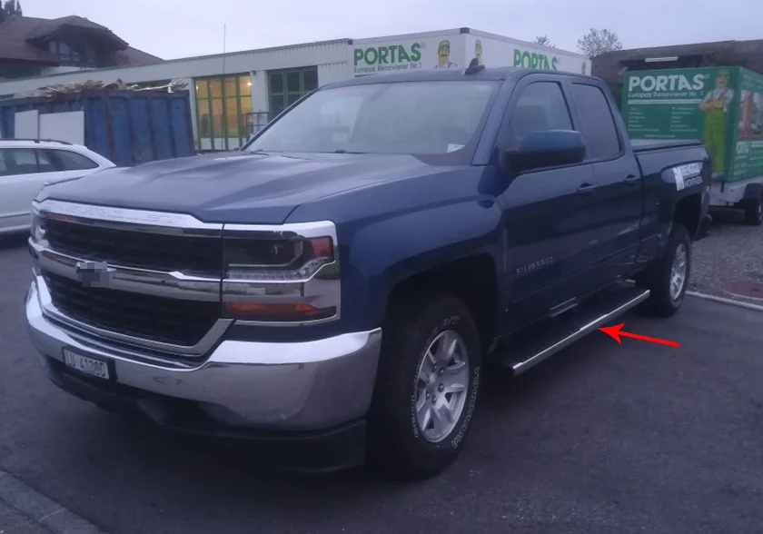 Верхняя подножка Nerf bar side step для Chevrolet Silverado 2016 2017 2018 оригинальная модель. Лучший