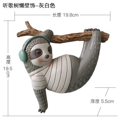 Европейский Винтажный стиль креативная настенная подвесная стена Ленивца для