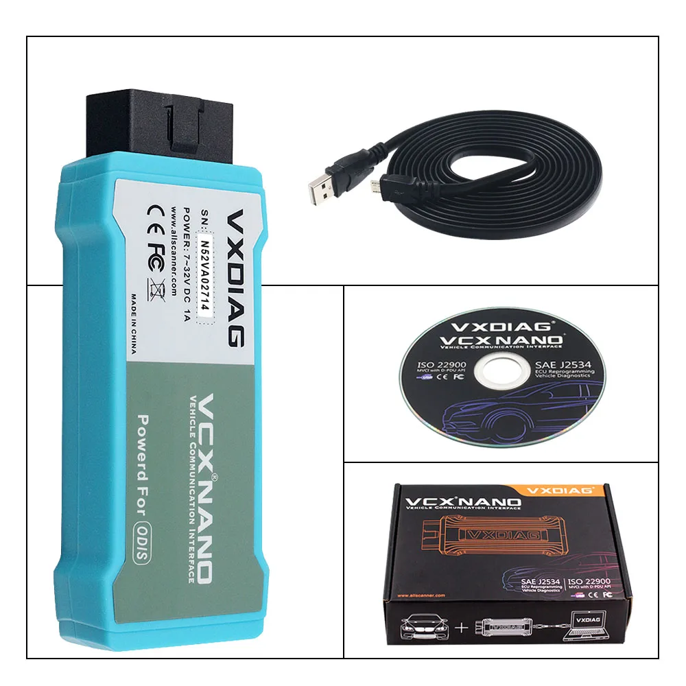 Автомобильный диагностический сканер VXDIAG VCX NANO 6154 для 5.1.6 OBD2 WIFI | Автомобили и