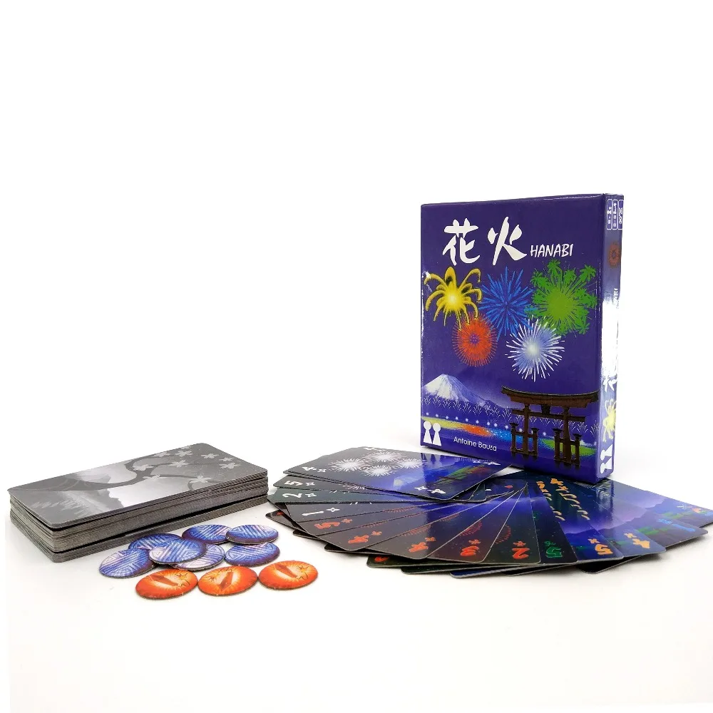 Настольная игра Hanabi, 2-5 игроков, карточные игры, легко играть, забавная вечерние/семьи, игра родителей и детей