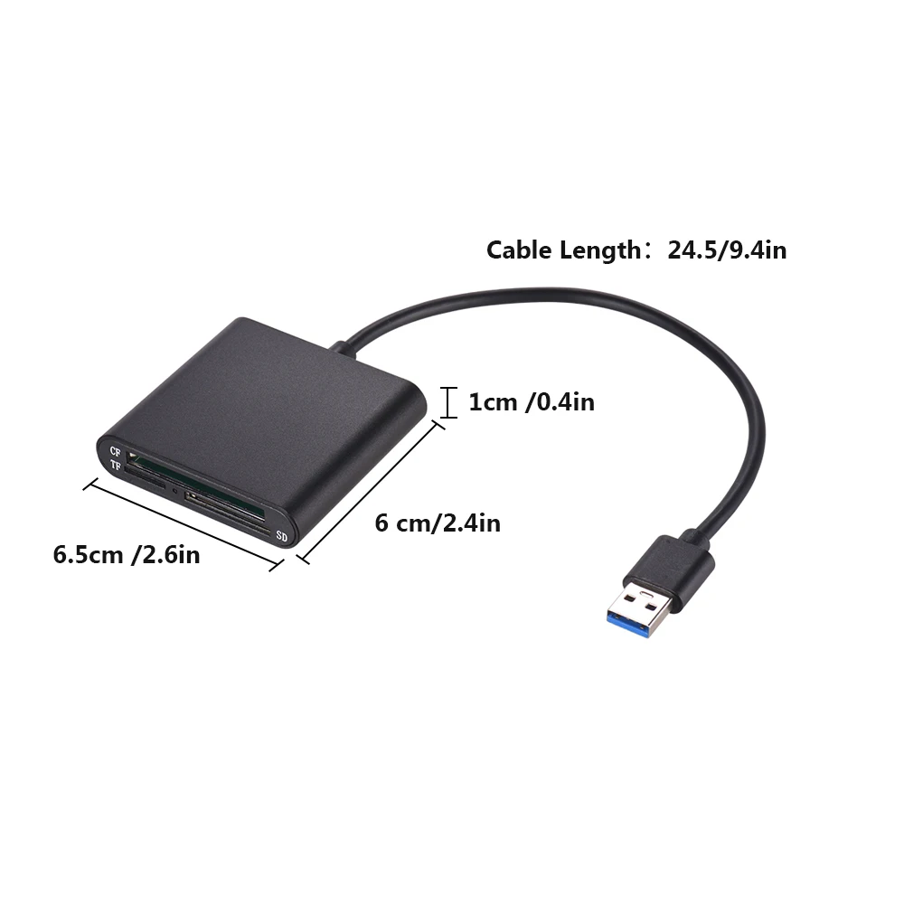 Кардридер USB 3 0 OTG SDXC TF CF в 1 для планшетов ПК ноутбука компьютера с кабелем|Сетевые