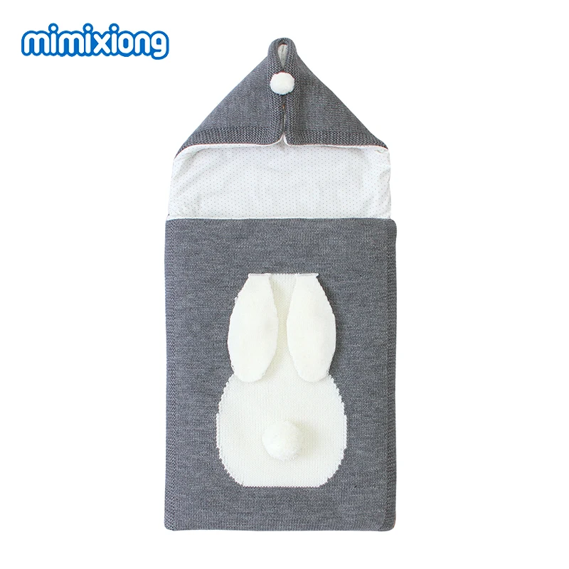 Детские спальные мешки для коляски осенне зимние вязаные конверты новорожденных