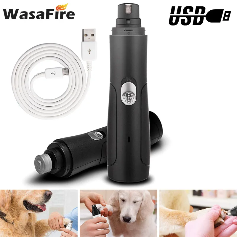

Electric Pet Nail Grinder USB Rechargeable Dog Cat Nail Clippers Mute Painless Pet Paws Trimming Cutter Grooming Trimmer Tools