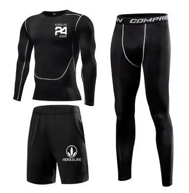 Спортивный комплект мужской новый стиль спортивный костюм для фитнеса из трех