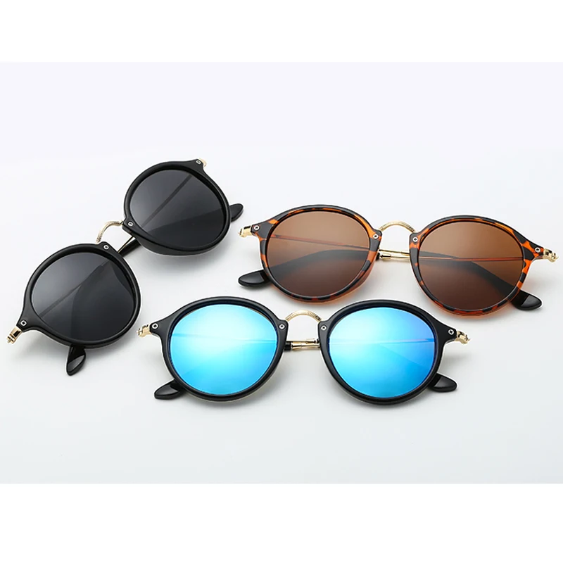 

Fashion Round Sunglasses Men Women Brand Designer Round Metal Frame High Quality Mirror Sun Glasses UV400