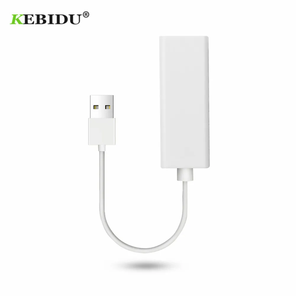 KEBIDU USB 2 0 male к RJ45 Female Высокоскоростной Ethernet сетевой LAN адаптер карта 10 для ПК