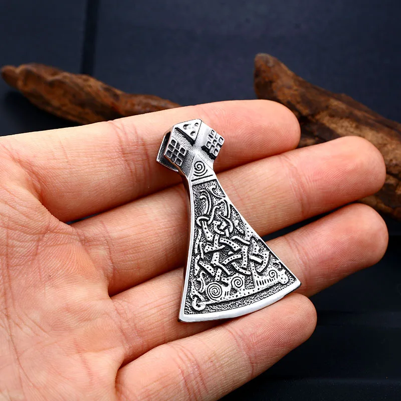men exquisite Viking Axe Pendant Necklaces Jewellery Goth Male Scandinavian Norse Vintage Women Jewelry | Украшения и аксессуары