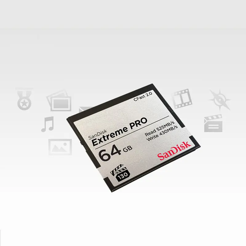 Sandisk Extreme Pro CF карт CFAST2.0 525 МБ/с. VPG130 FullHD 4K VideoFor Canon 3D Mark2 1DX2 XC15 XC10 C700 карты 64GB128GB 256 ГБ