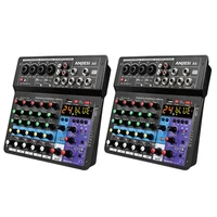 mool sound card audio mixer sound board console desk system interface 6 channel usb bluetooth 48v power stereo