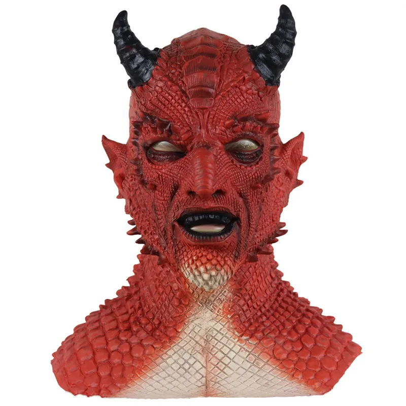Mask1 Латексная белиальная маска демона костюм для косплея дьявол маски с перчатками Хэллоуин вечерние реквизит - Цвет: Mask1