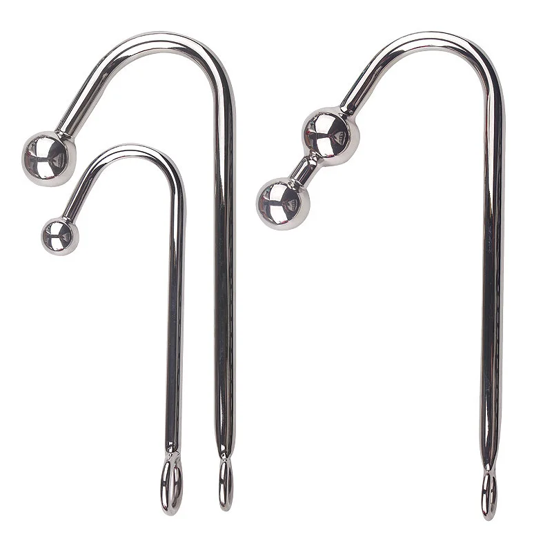 Samox Stainless Steel Anal Hook Prostate Massage Gay Butt Plug with Ball Metal Dilator Sex Toys for Men and Women | Красота и