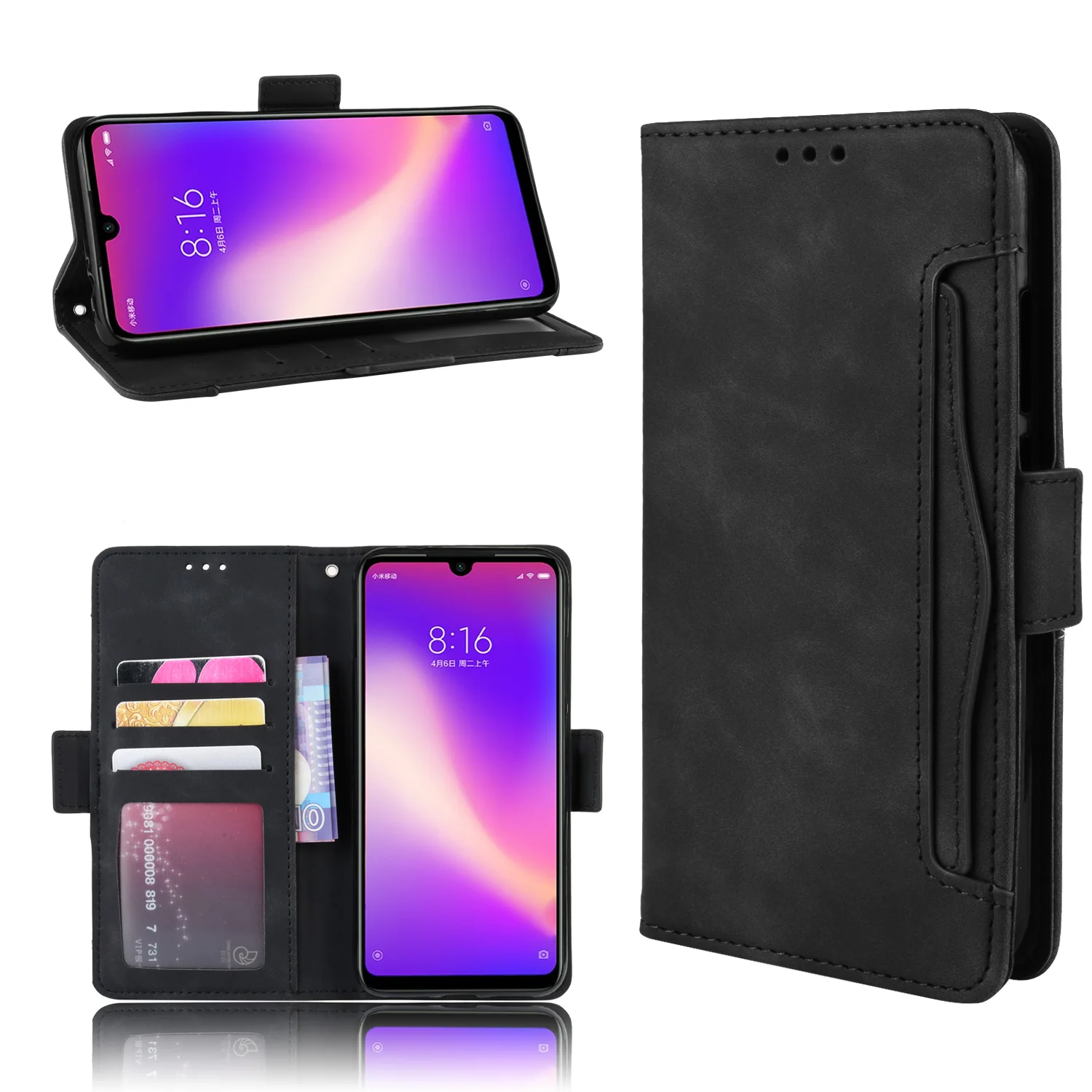 Чехол для Xiaomi Redmi Note 7 6 3 дюйма многофункциональный кожаный чехол книжка с