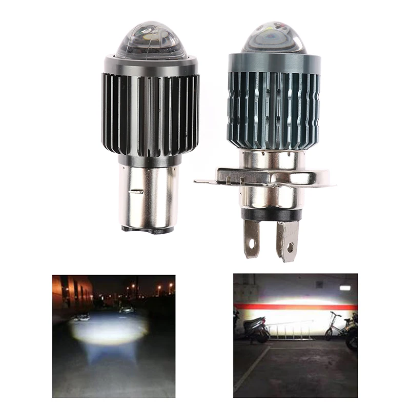 

1Pc H4 LED Moto H6 BA20D LED Motorcycle Headlight Bulbs CSP Lens White Fog Lights DC 12V H4 HS1 H6 BA20D Fog lichten