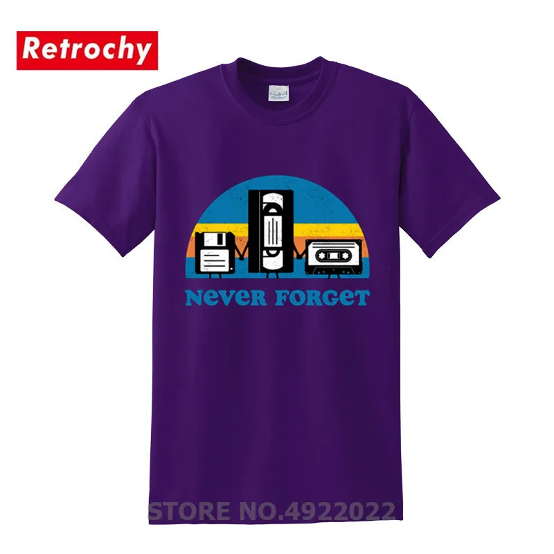 Винтажная Мужская футболка с магнитной лентой 80s надписью Good Memory Never Forget дисковой