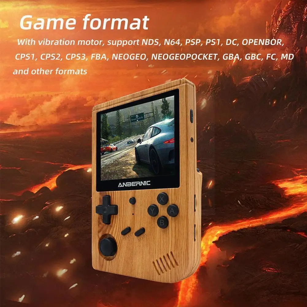 

Портативная игровая мини-консоль с деревянной текстурой, Ips Rk3326, 4 ядра, Usb