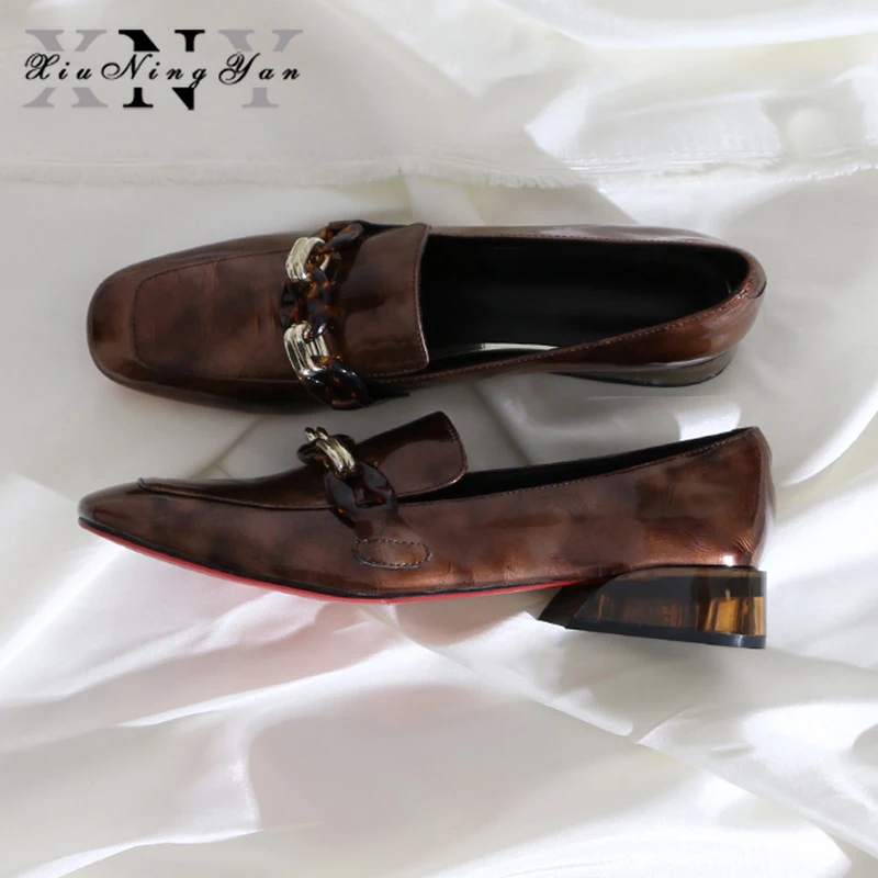 Женские туфли оксфорды Xiuningyan повседневные из натуральной кожи на плоской