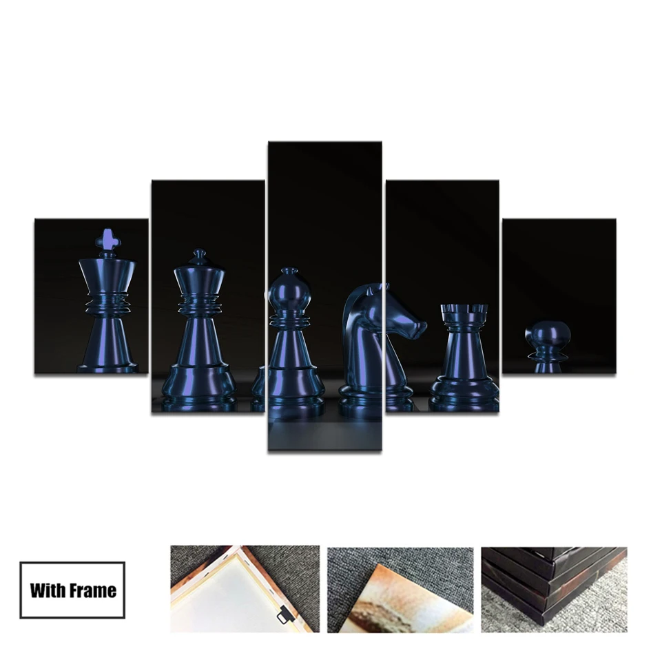 Домашний декор 5 шт. HD международные шахматы постеры картина для гостиной
