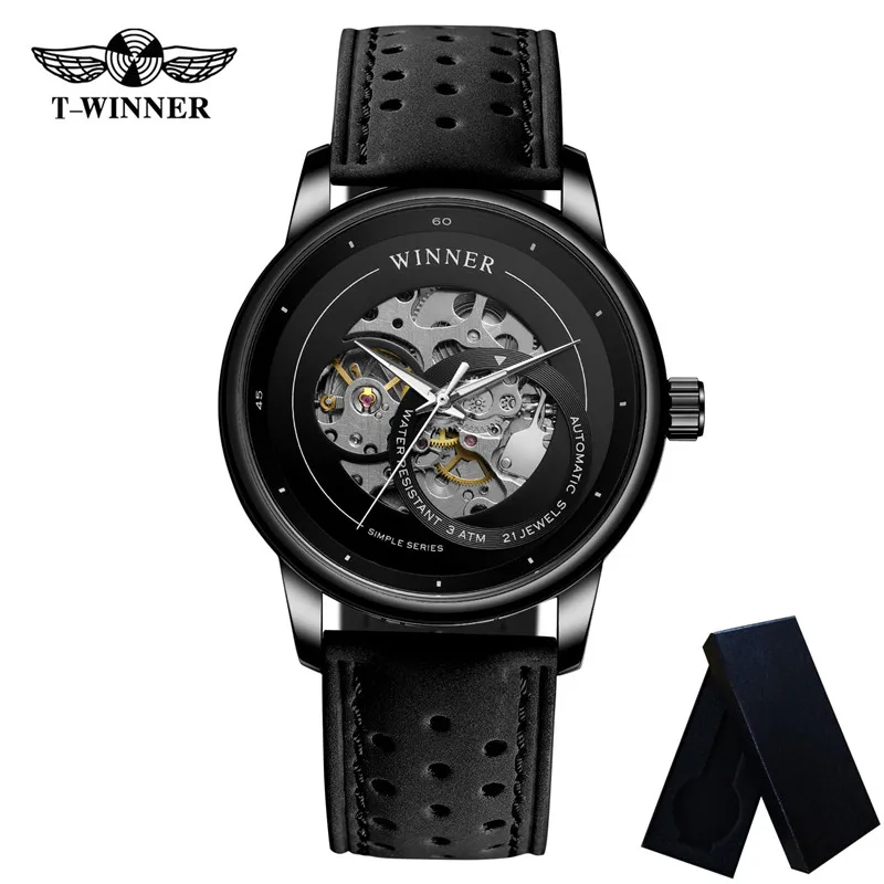 Часы наручные WINNER Мужские механические брендовые Роскошные модные в стиле