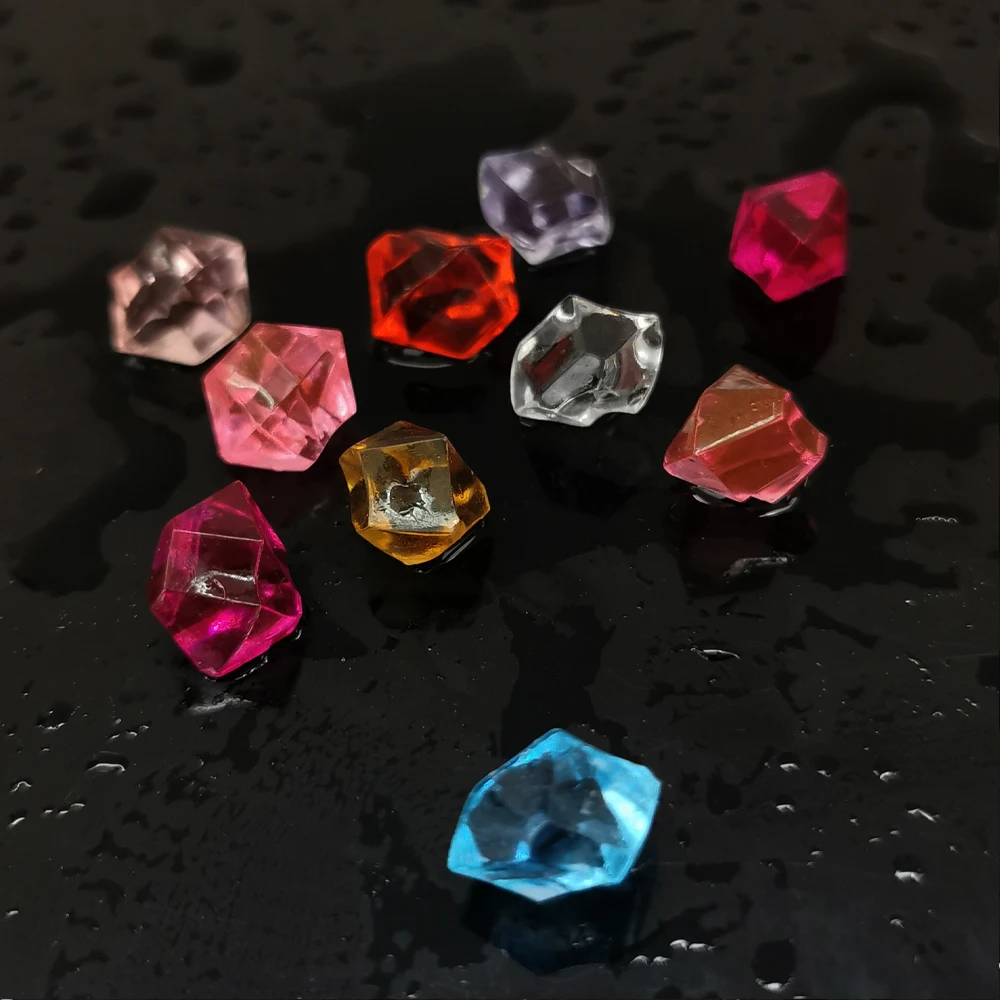 100 шт 1 5 см Акриловые Хрустальные кубики льда камни бусины ваза для наполнения