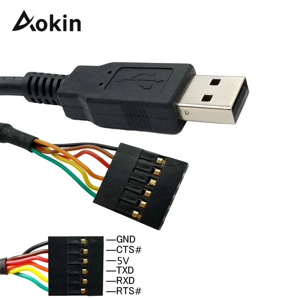 6Pin FTDI FT232RL USB к TTL UART серийный кабель-адаптер RS232 кабель для загрузки 3 3/5 В Arduino