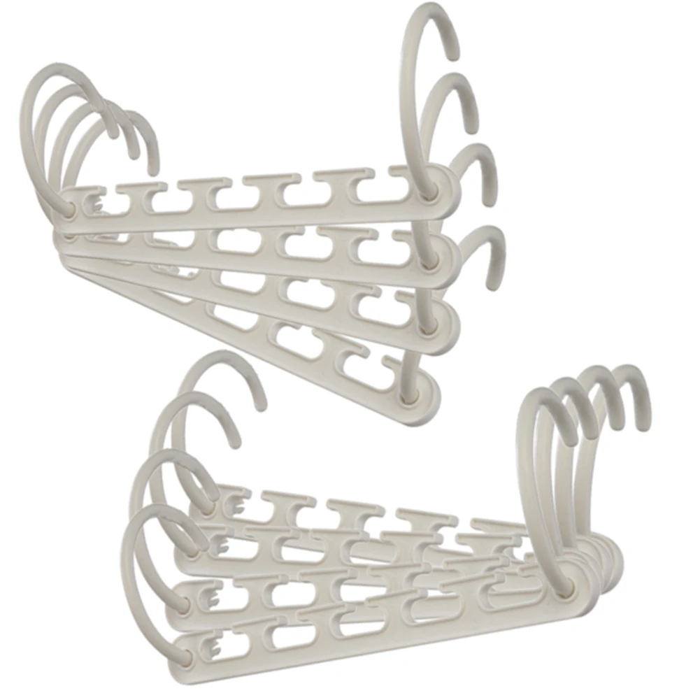 

8pcs Closet Organizer Space Saving Stack Hook Multi-fuction Hanger coat rack Plastic for wardrobe clothes Bedroom Scarf Storage