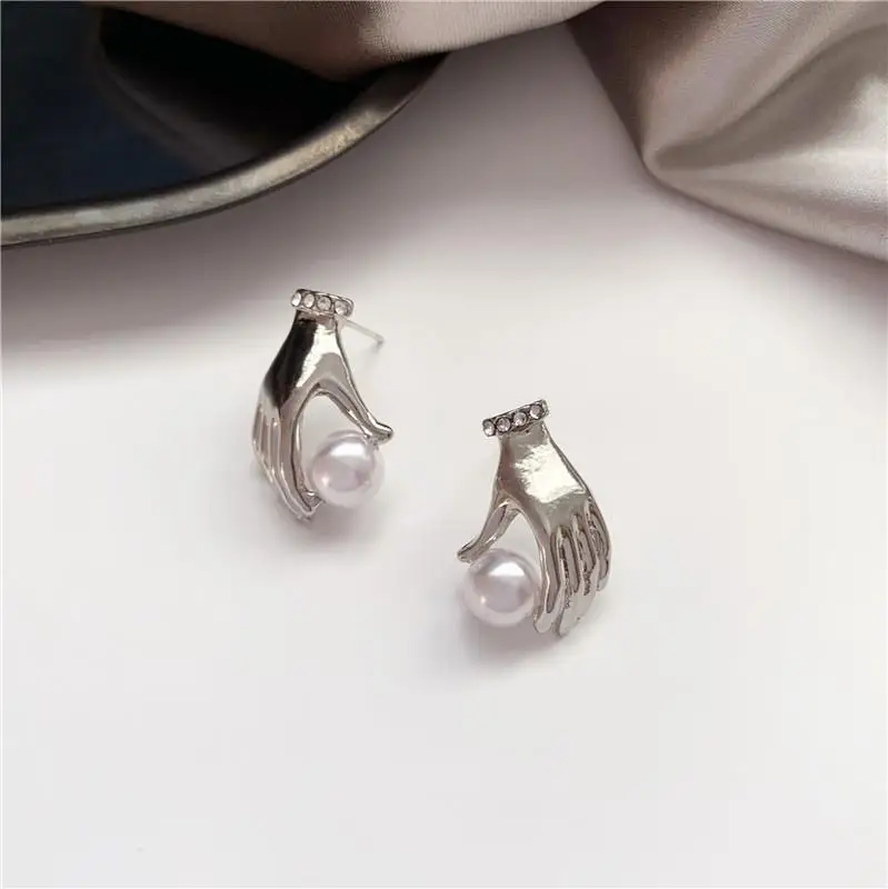 Металлические геометрические креативные перламутровые Стразы металлические